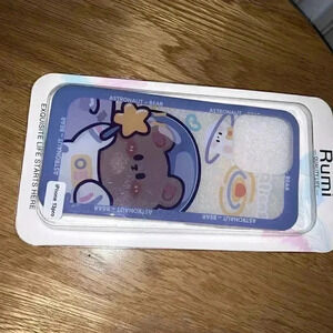RUMI Iphone 13 pro case, cute brown bear astronaut Bear cute design